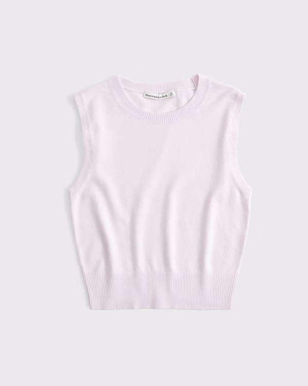 LuxeLoft Shrunken Sweater Shell Top | Abercrombie & Fitch (US)