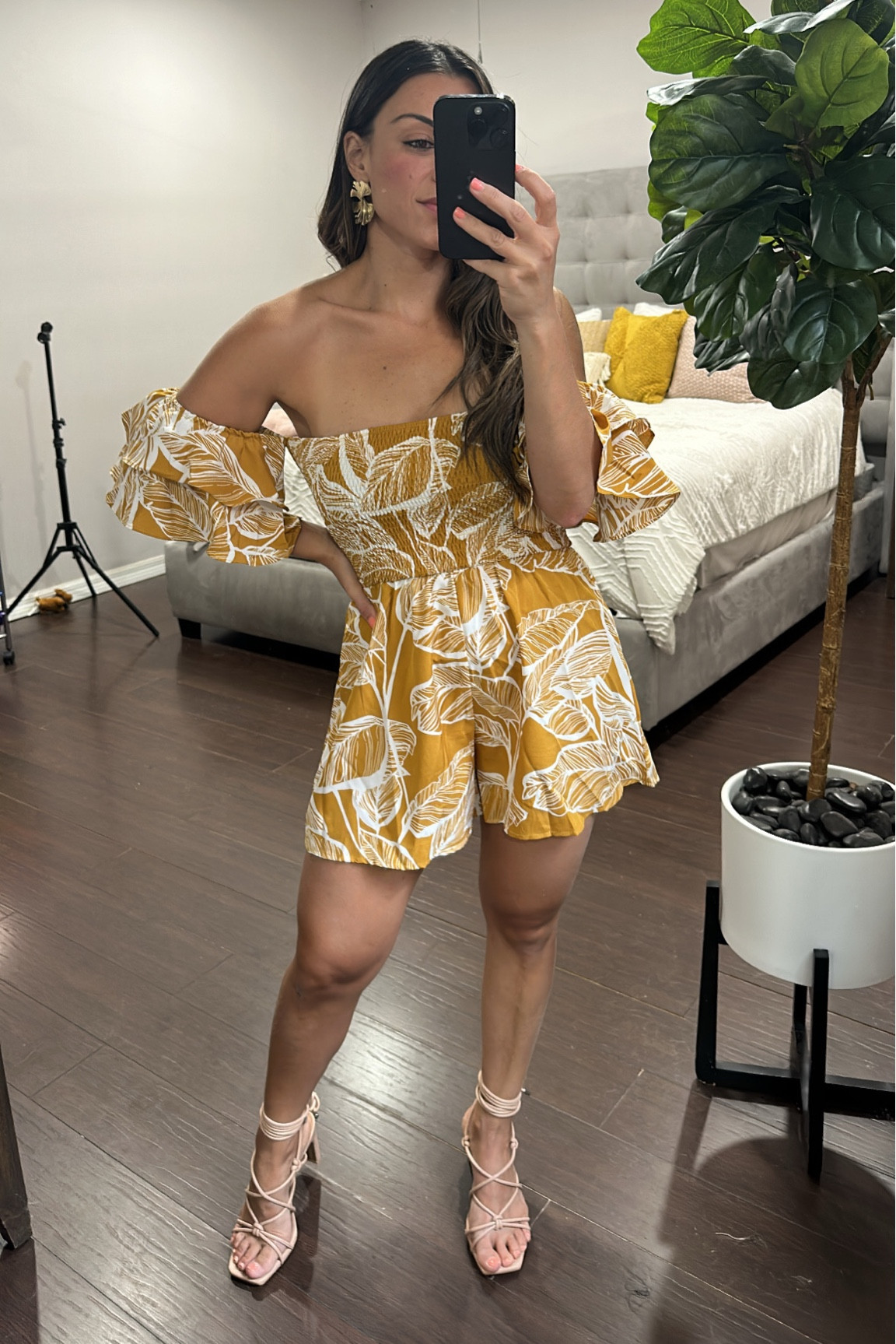 Cute romper
Tropical romper
 Vacation romper
Yellow romper 

#LTKFind #LTKSeasonal #LTKunder50