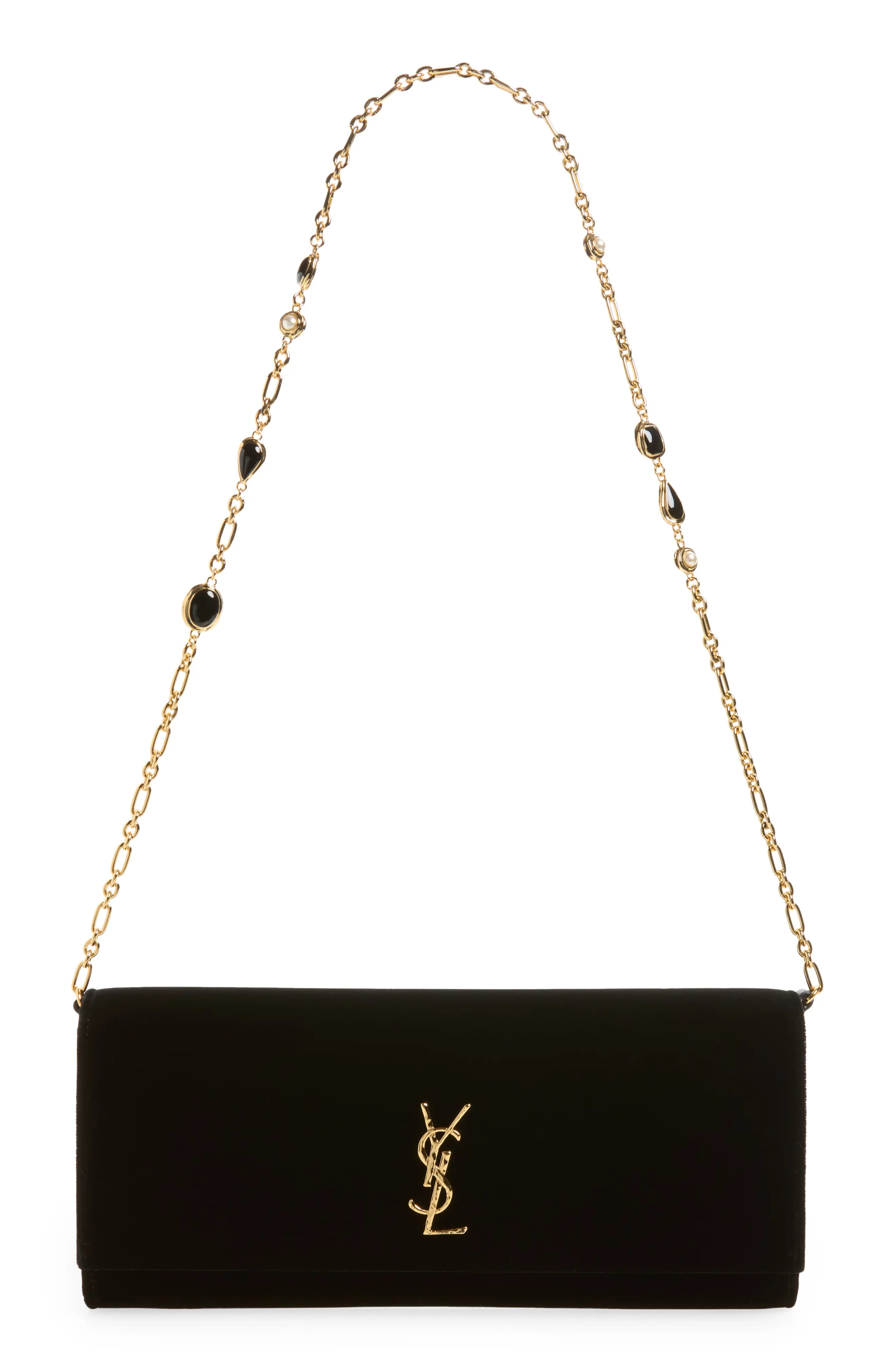Saint Laurent Kate Clutch on Chain in Black at Nordstrom | Nordstrom