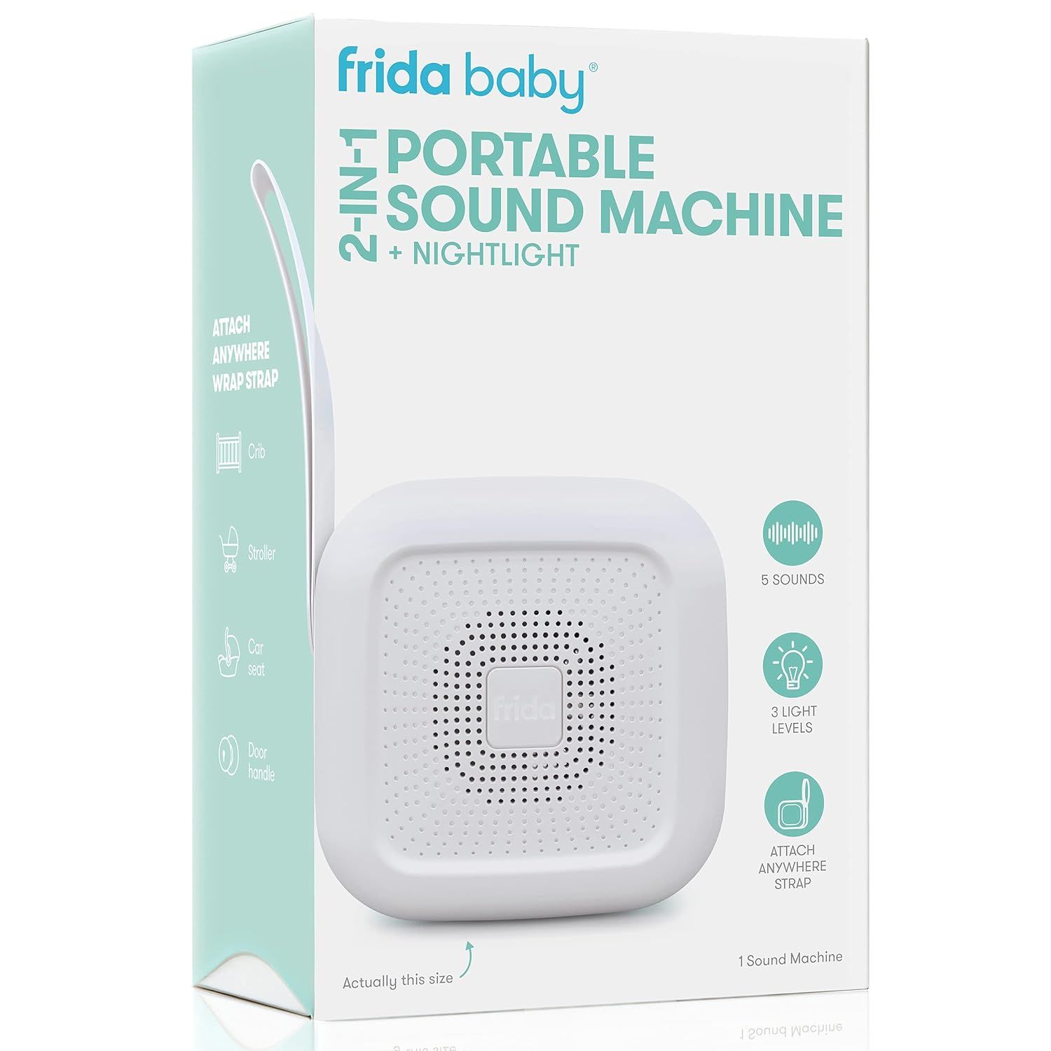 Frida Baby 2-in-1 Portable Sound Machine + Nightlight | White Noise Machine with Soothing Sounds ... | Amazon (US)