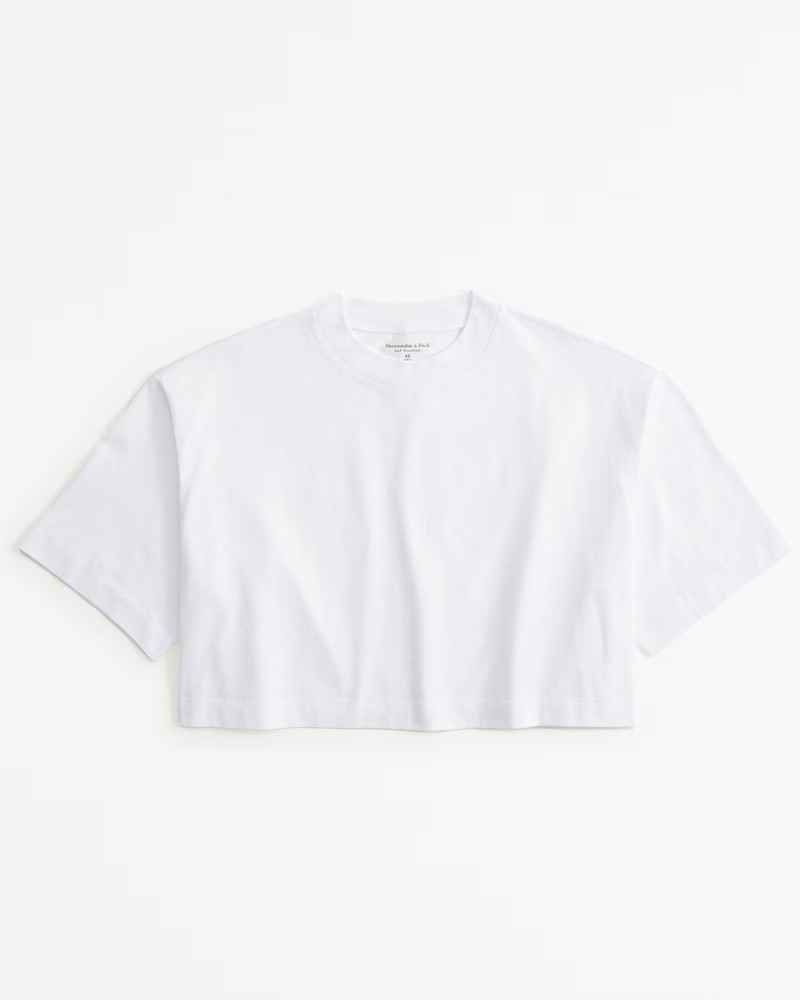 Women's Essential Premium Polished Cropped Tee | Women's Tops | Abercrombie.com | Abercrombie & Fitch (US)