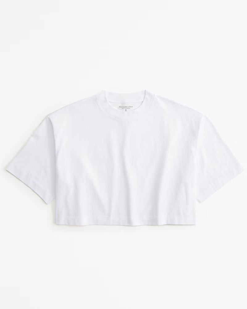 Essential Premium Polished Cropped Tee | Abercrombie & Fitch (US)
