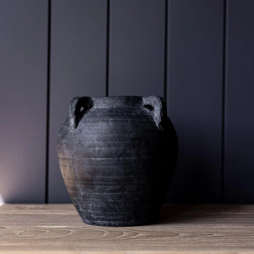 Charcoal Quad Handle Vase - Etsy | Etsy (US)