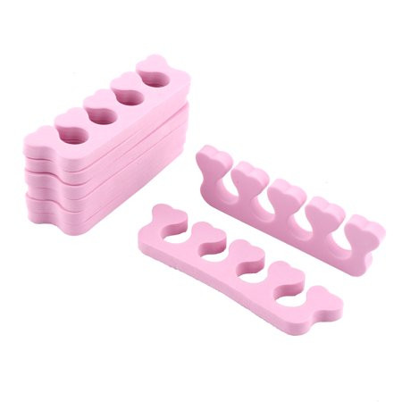 Salon Pedicure Manicure Tool Nail Art Foam DIY Toe Finger Separators Pink 8pcs | Walmart (US)