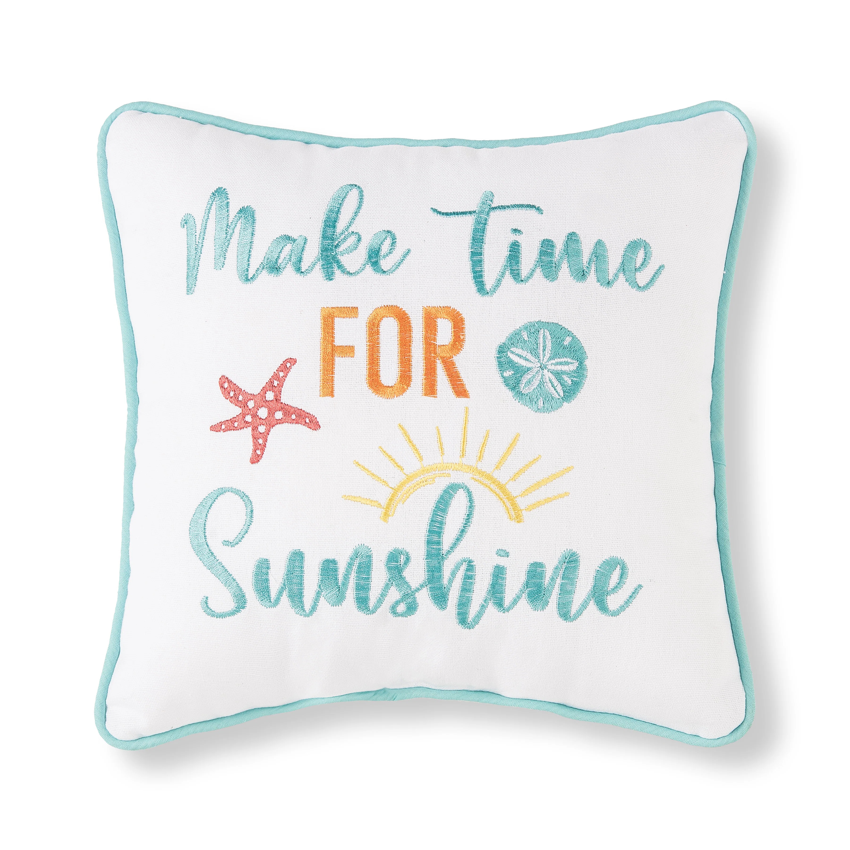 Dontrez Make Time For Sunshine Embroidered Throw Pillow | Wayfair North America