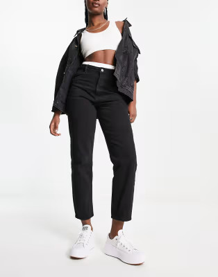 Pimkie high waist mom jeans in black | ASOS (Global)