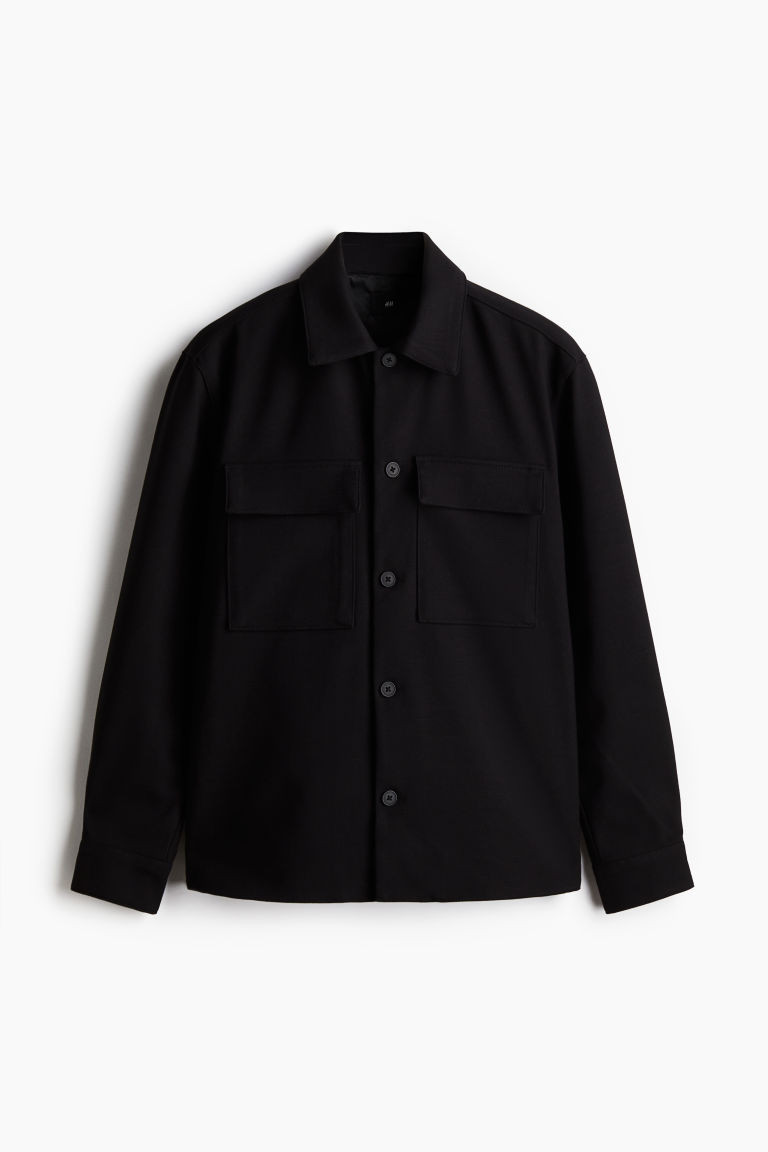 Regular-Fit Overshirt - Black - Men | H&M US | H&M (US + CA)
