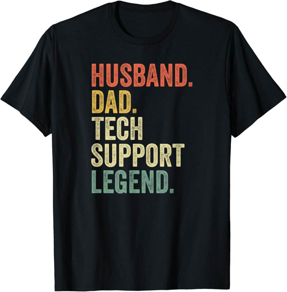 Funny Tech Support T Shirt Christmas Gifts For Dad Husband T-Shirt | Amazon (US)