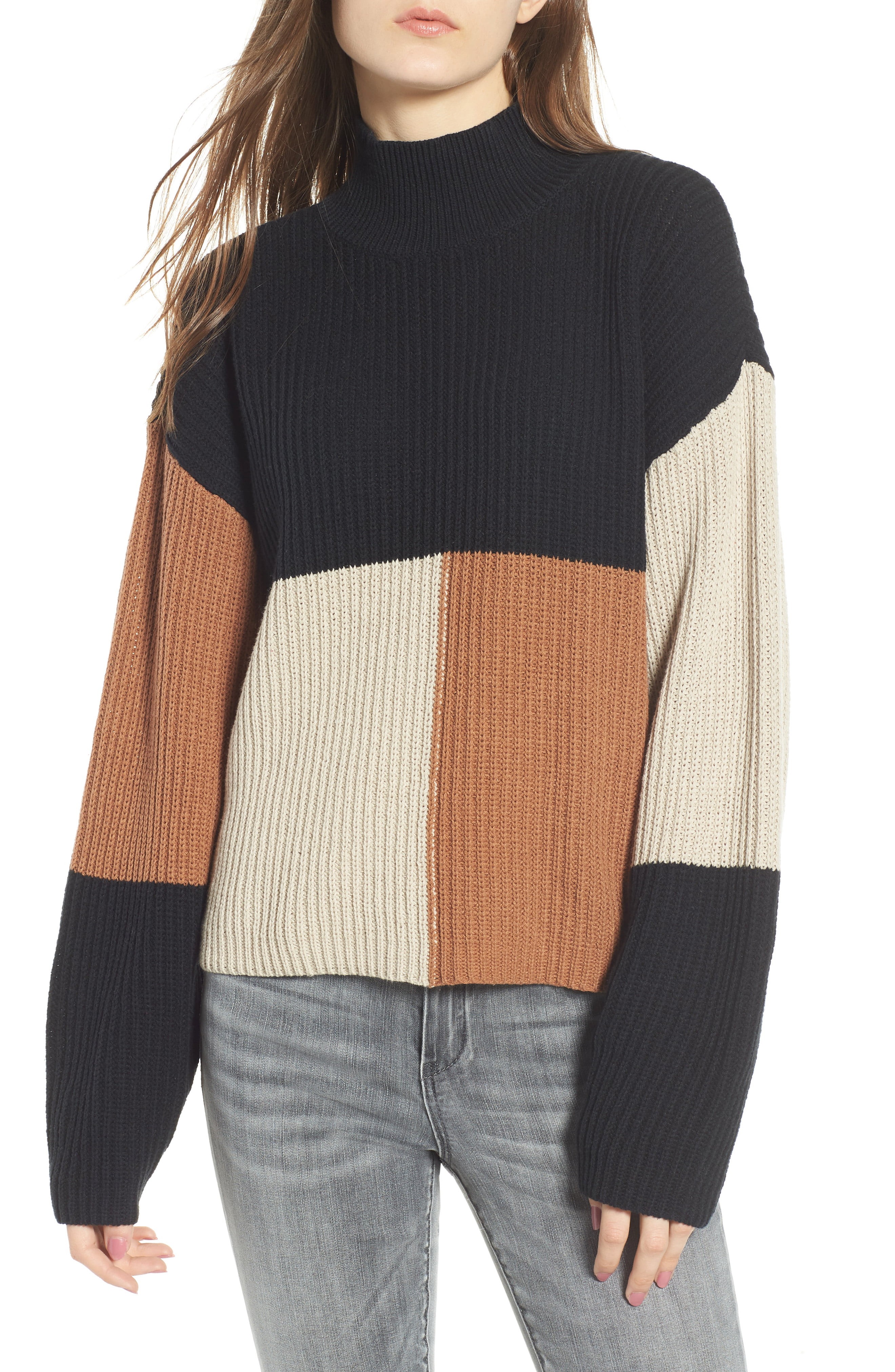 BP. Mock Neck Colorblock Sweater | Nordstrom