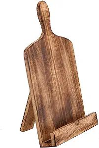Wooden Cookbook Stand Recipie Book Holder for Cooking Cook Book Stand Chopping Board Style Foldab... | Amazon (US)