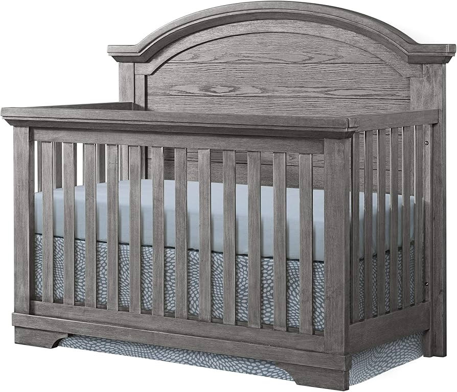 Westwood Design Arch Paneled 4 in 1 Convertible Crib, Foundry, Brushed Pewter | Amazon (US)
