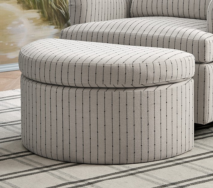 Chris Loves Julia Upholstered Ottoman | Pottery Barn Kids