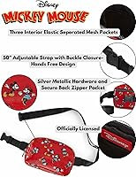 Womens Disney Belt Bag Crossbody Fanny Pack Waist Bag (Mickey Minnie Mouse Red) | Amazon (US)