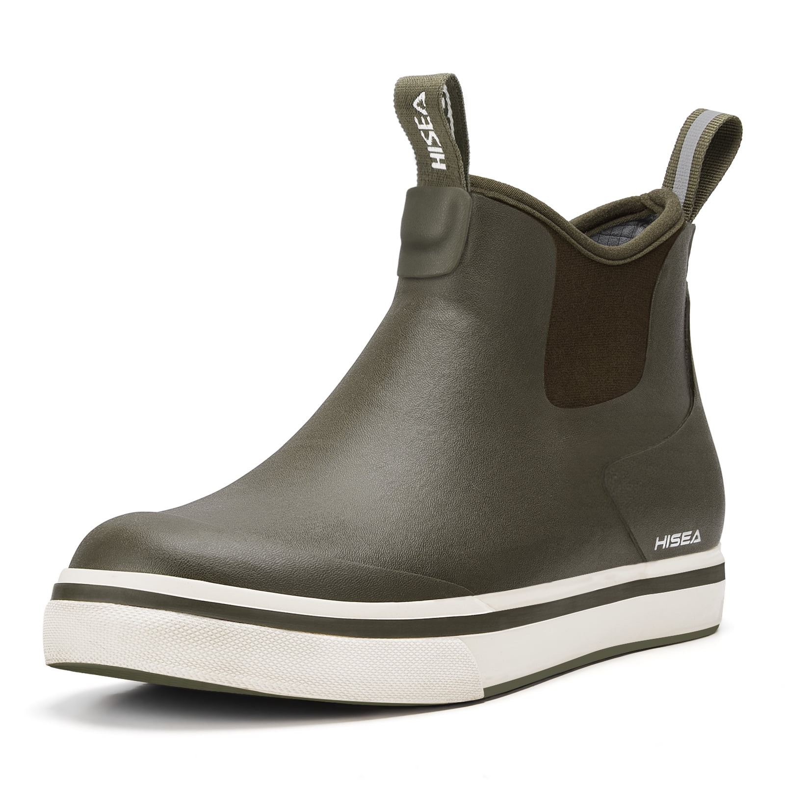 HISEA Men's Rain Boots Saltwater Fishing Booties Waterproof Ankle Deck Boots High Traction 9 Colo... | Walmart (US)