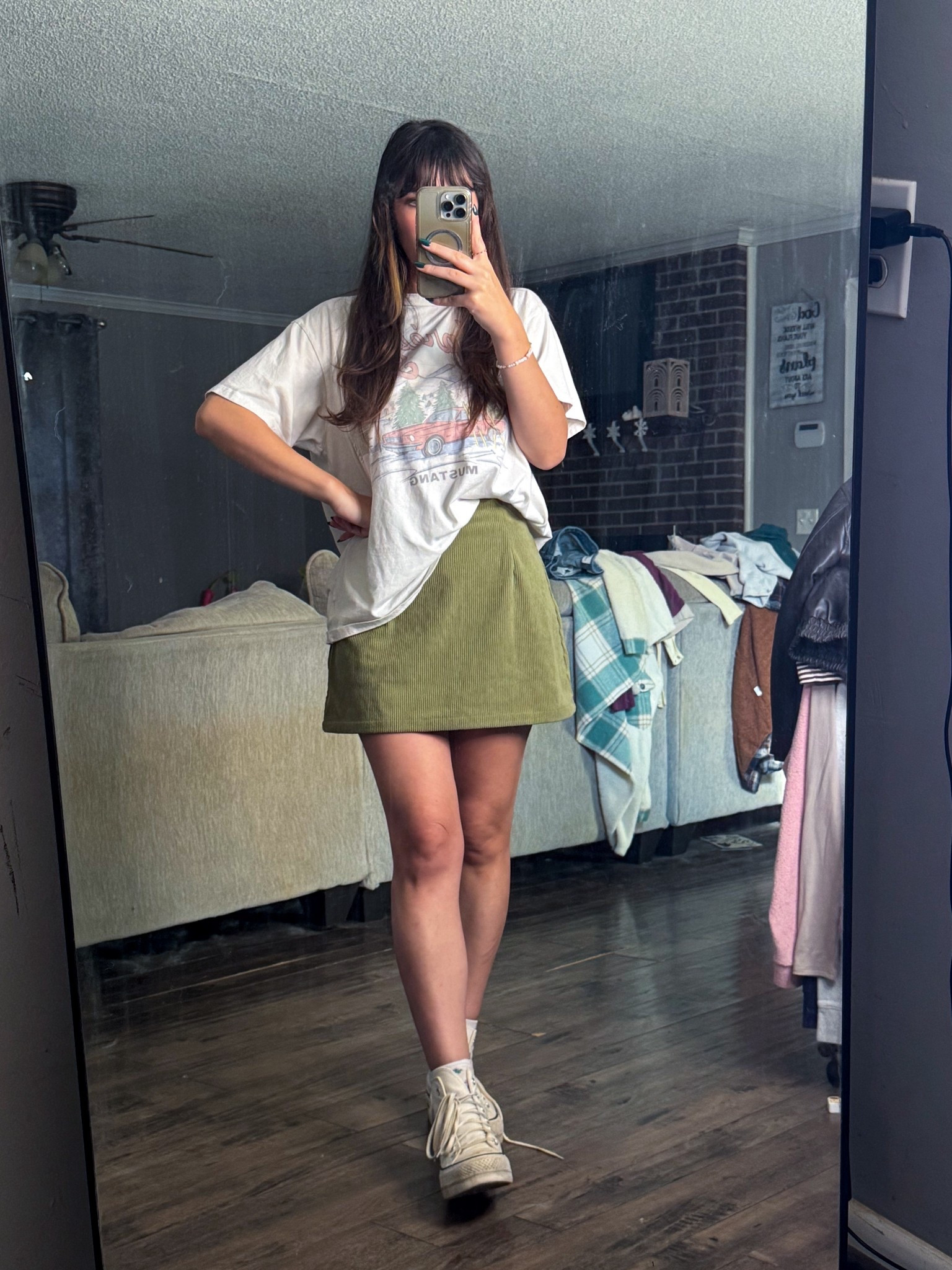 Easy cute + comfy outfit ft. this skirt with built in shorts! 

I’m 5’4” 120lbs wearing a size small in the skirtt

#LTKmomlife #LTKootd #LTKStyleTip
