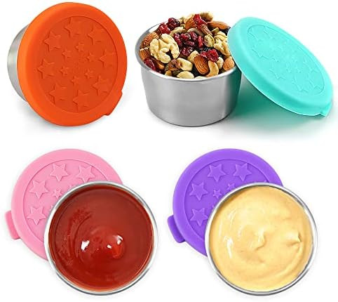 Sophico Salad Dressing Containers To Go, Small Condiment Containers with Leakproof Silicone Lids,... | Amazon (US)