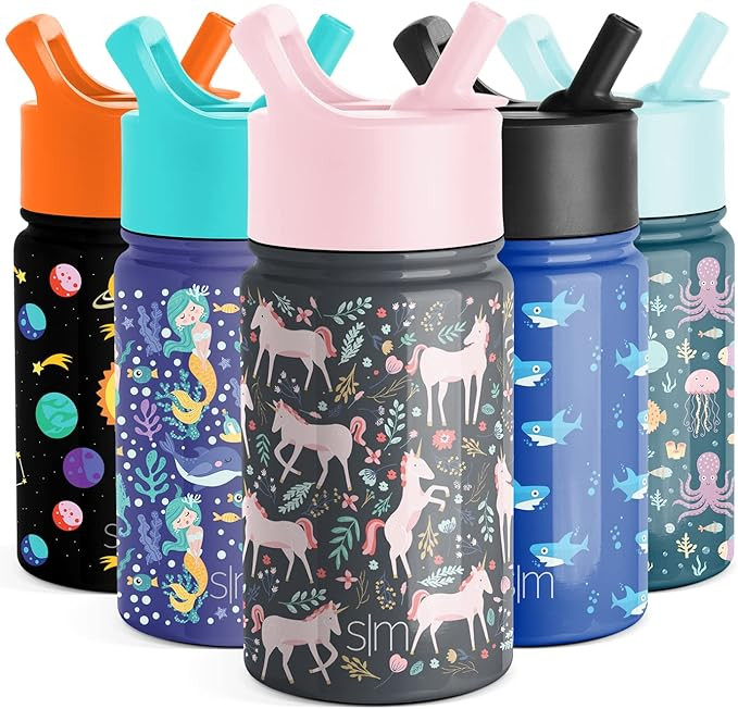 Simple Modern Kids Water Bottle with Straw Lid | Insulated Stainless Steel Reusable Tumbler for T... | Amazon (US)