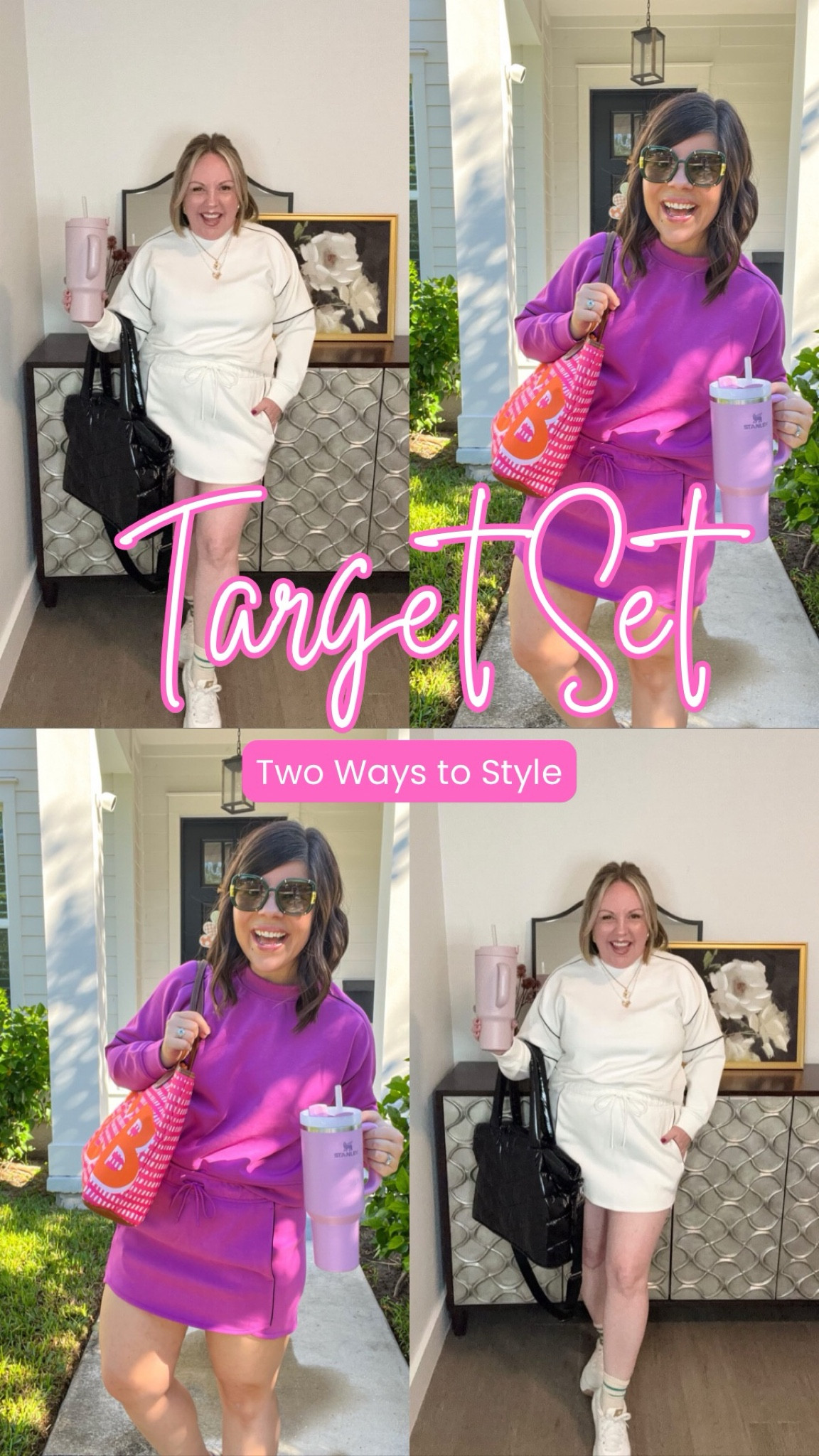 A set so good you’ll want it in every color! 💜🤍💙💚

@shortgirlbifmood and @girlmeetsbow have teamed up to share how we both style the cutest set from @Target! We’re both busy mamas in different parent stages and this set takes us through our active days! 

All sizing info will be linked in our stories! 

Let us know which color you’d pick in the comments below! 

#LTKVideo #LTKFindsUnder50 #LTKSeasonal