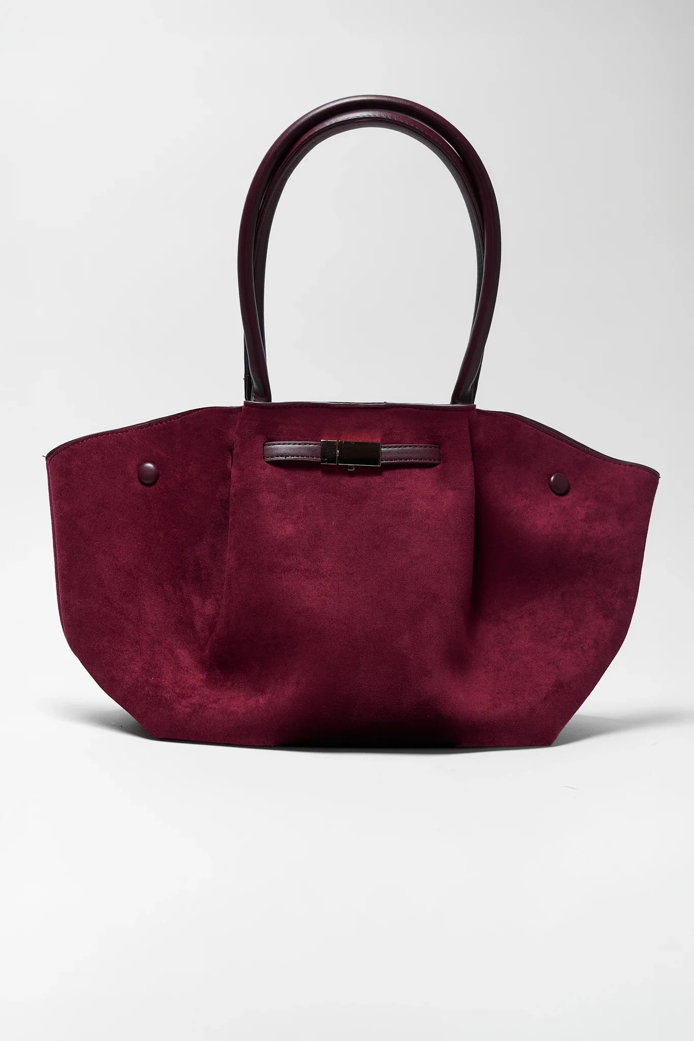 Burgundy Faux Suede Bag | Avara