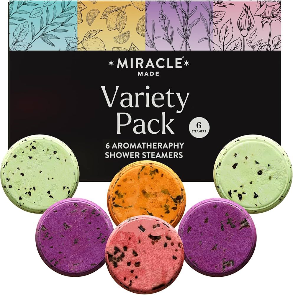 Miracle Made® Variety Aromatherapy Gift Shower Steamers - Pack of 6, Essential Oil Relaxation, N... | Amazon (US)