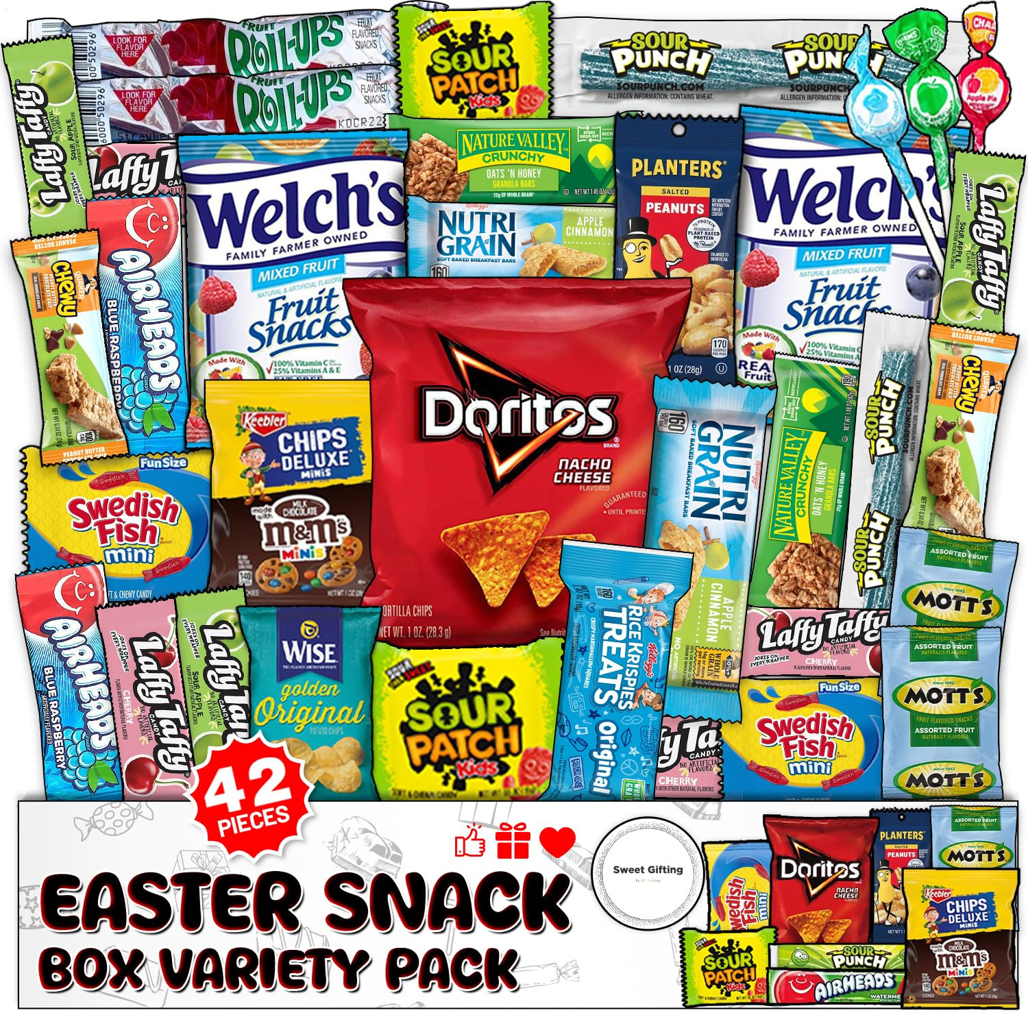Sweet Gifting Easter Snack Box Variety Pack 42 Count - Assorted Snacks Variety Pack for Adults, E... | Amazon (US)