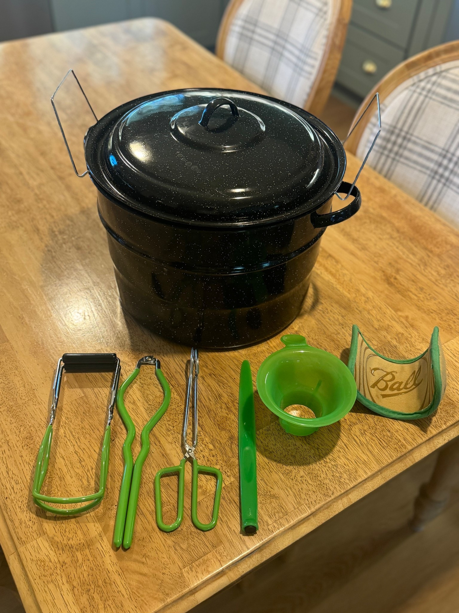 Our water bath canning supplies!