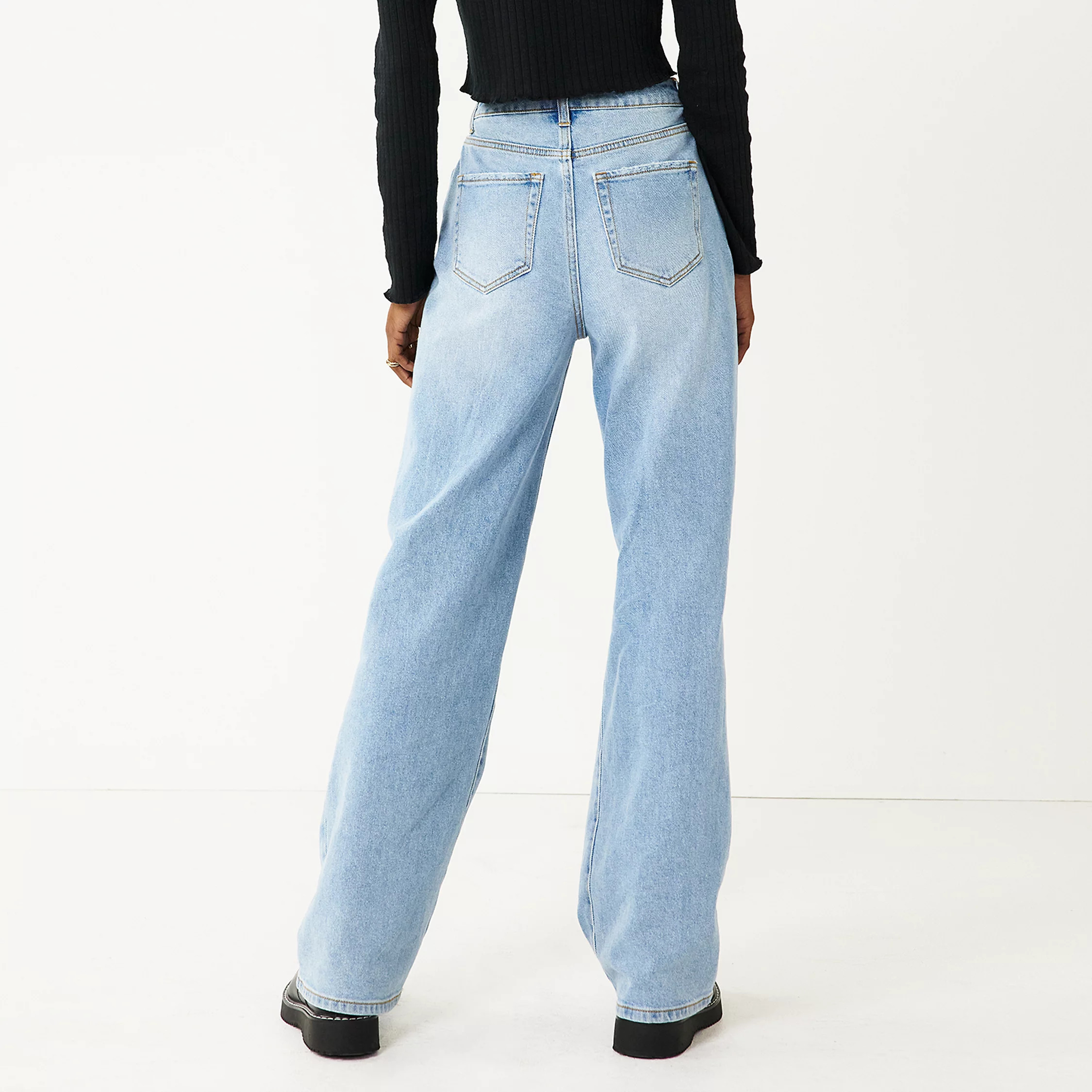 Juniors' SO® Super High Rise Wide Leg Jeans | Kohl's