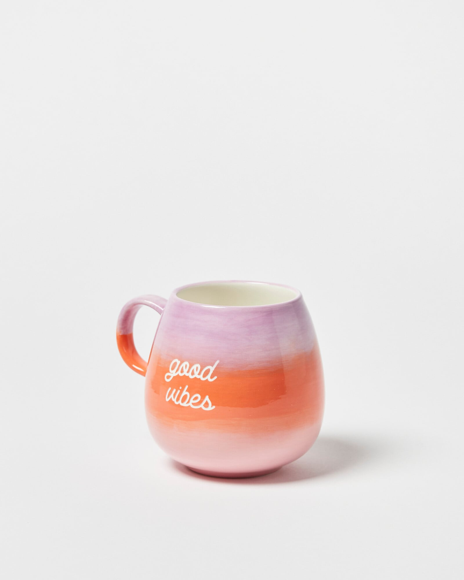 Good Vibes Pink Ombre Ceramic Mug | Oliver Bonas | Oliver Bonas (Global)