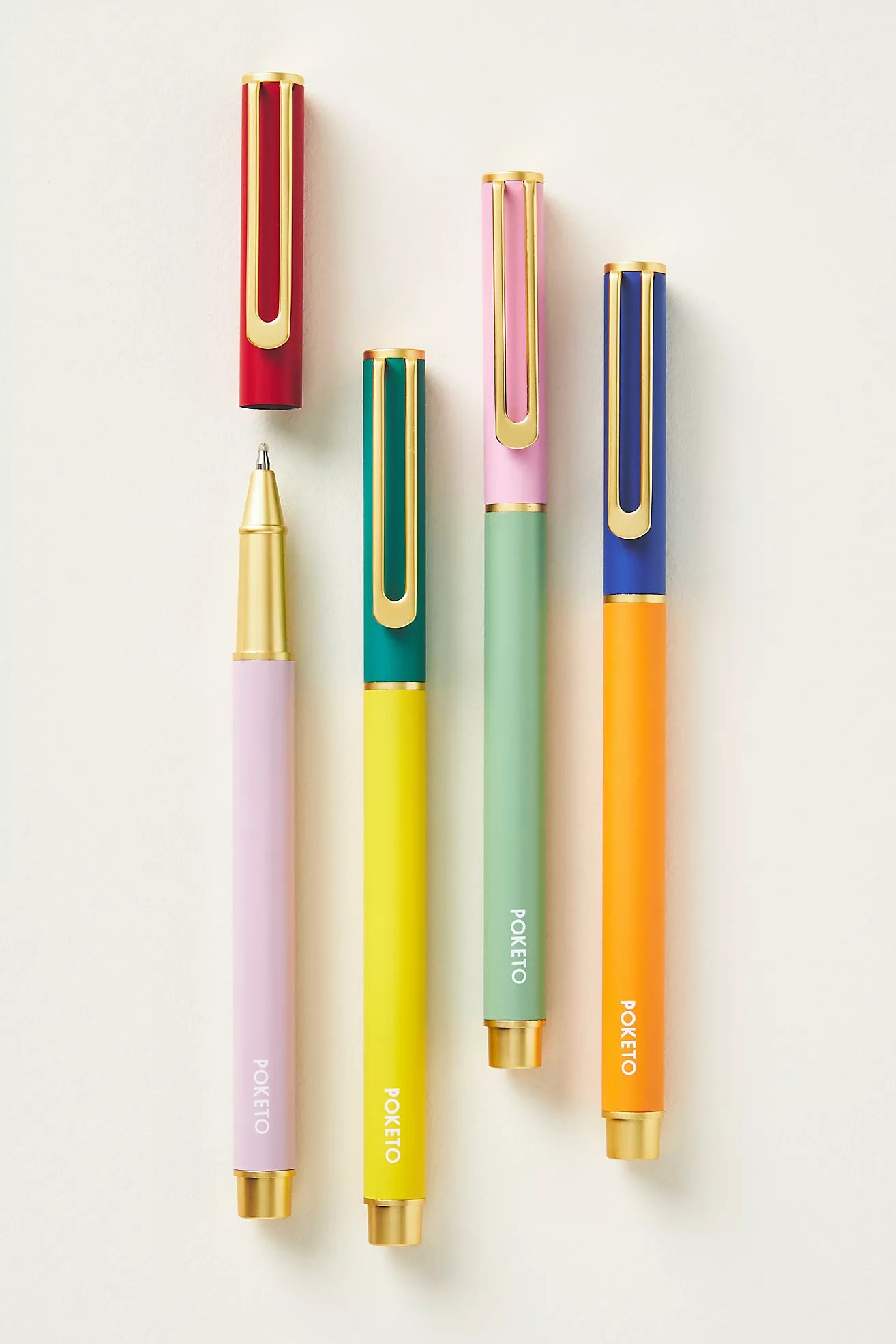 Colorblock Pens, Set of 4 | Anthropologie (US)