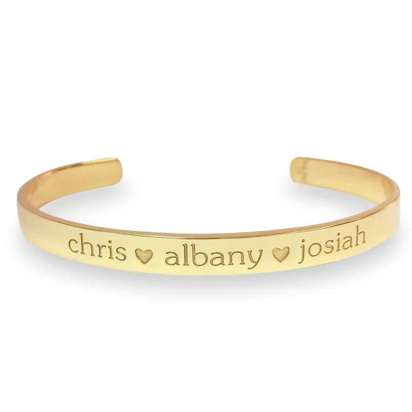 Custom Engraved Cuff Bracelet | Tiny Tags