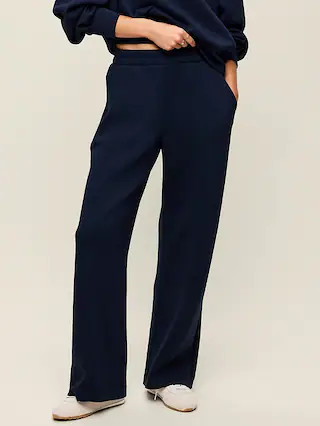 High-Waisted Bounce Fleece Wide-Leg Sweatpants | Old Navy (US)