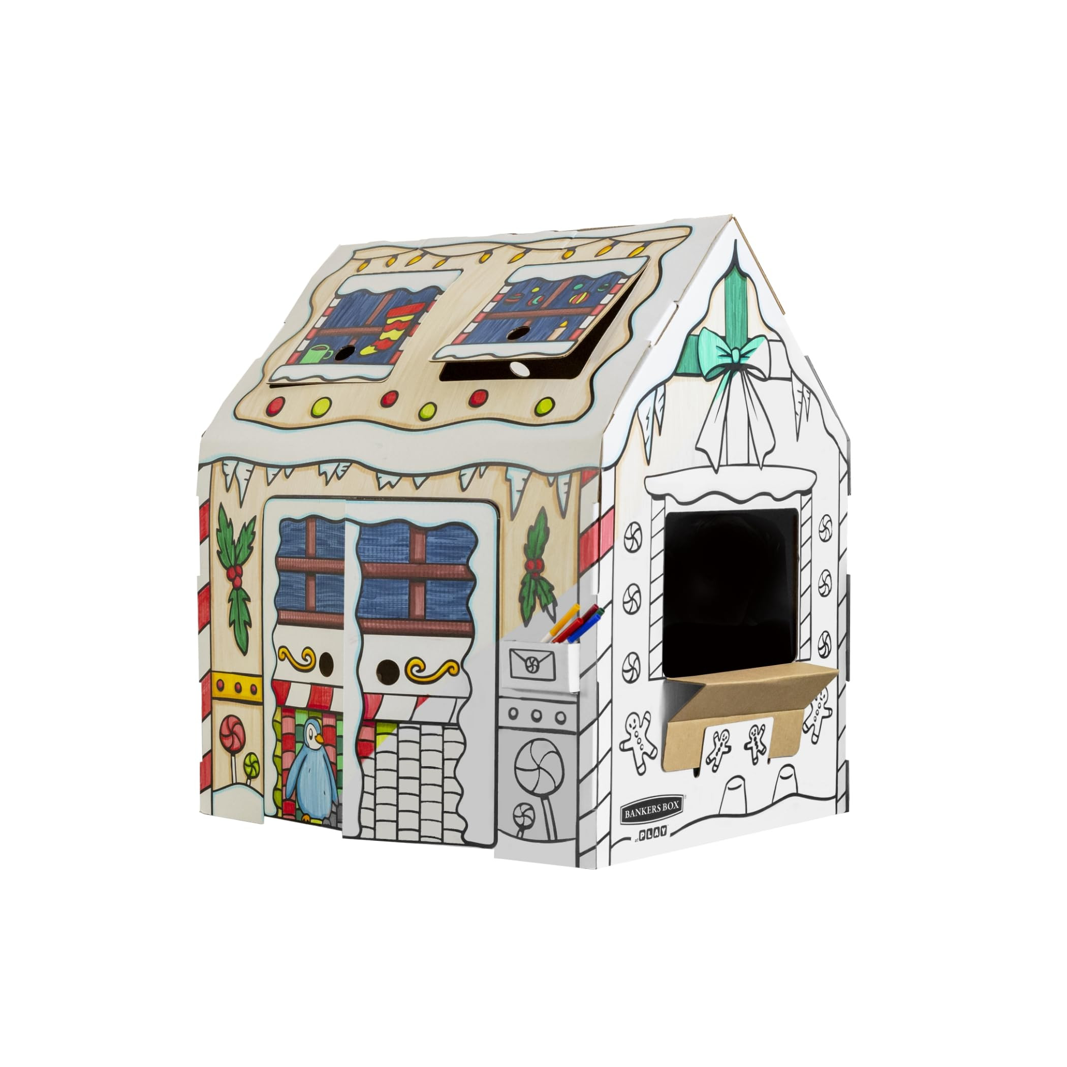 Bankers Box at Play Color in Holly Jolly Playhouse, Cardboard Playhouse and Life Size Craft Activ... | Amazon (US)