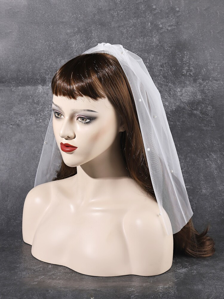 Faux Pearl Decor Bridal Veil | SHEIN
