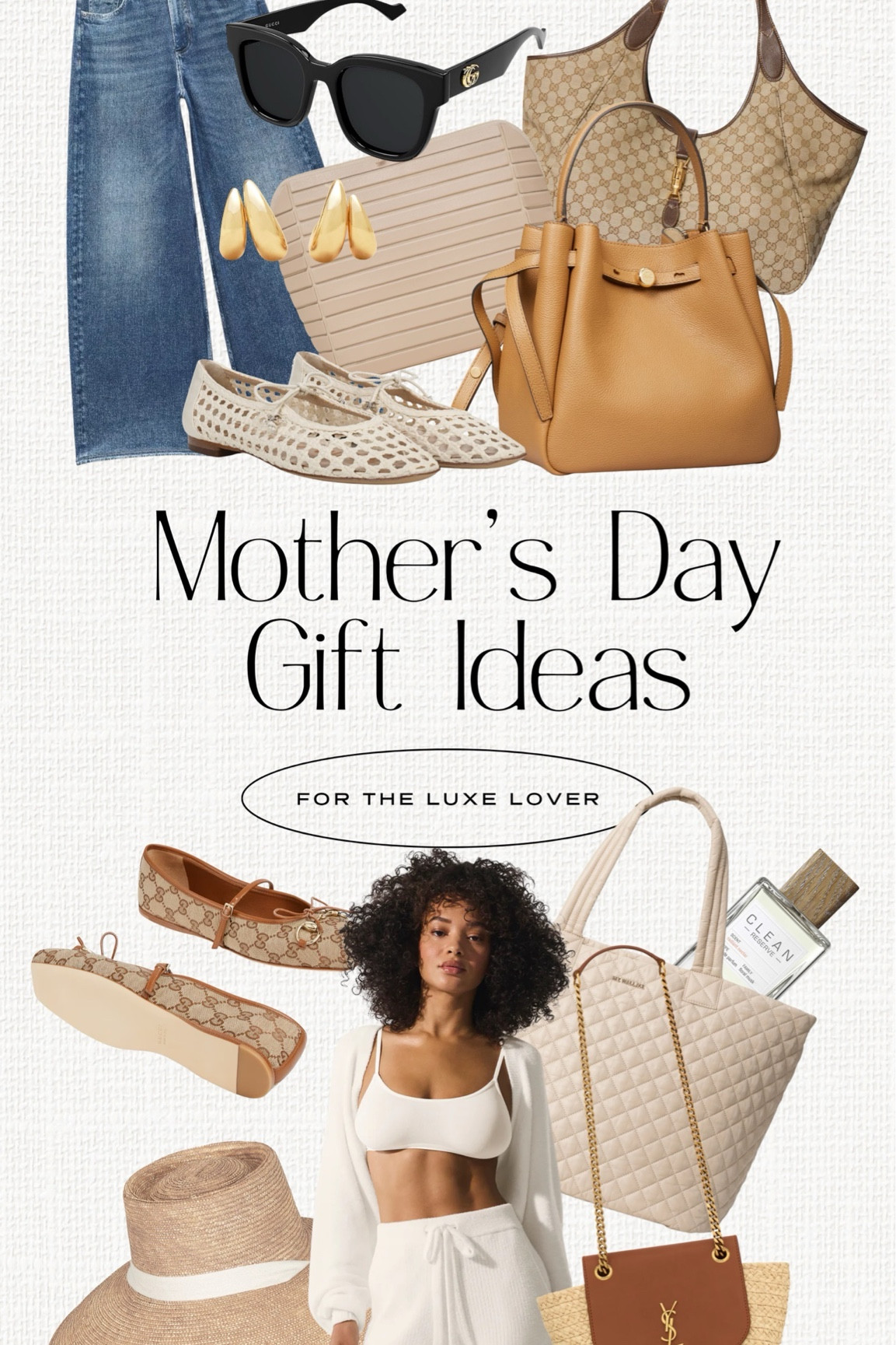 Mother's Day gift ideas for the lady who loves luxe things. Designer denim, handbags, totes, shoes, sunglasses, perfume and hats. Luxe loungewear and elevated casual outfits and accessories. 


#LTKMothersDay #LTKootd #LTKTravel