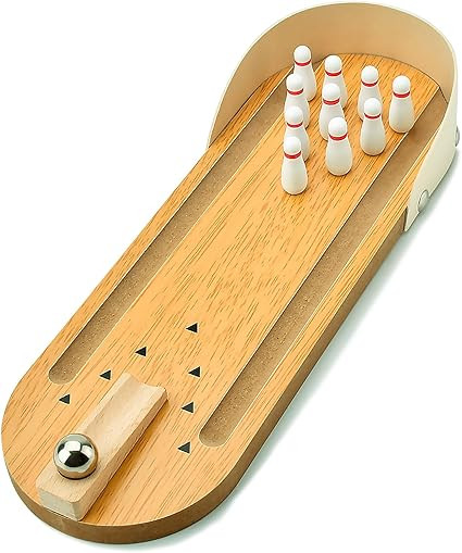 Tabletop Mini Bowling Game Set,Funny White Elephant Gifts for Adults,Wooden Mini Bowling Set for ... | Amazon (US)