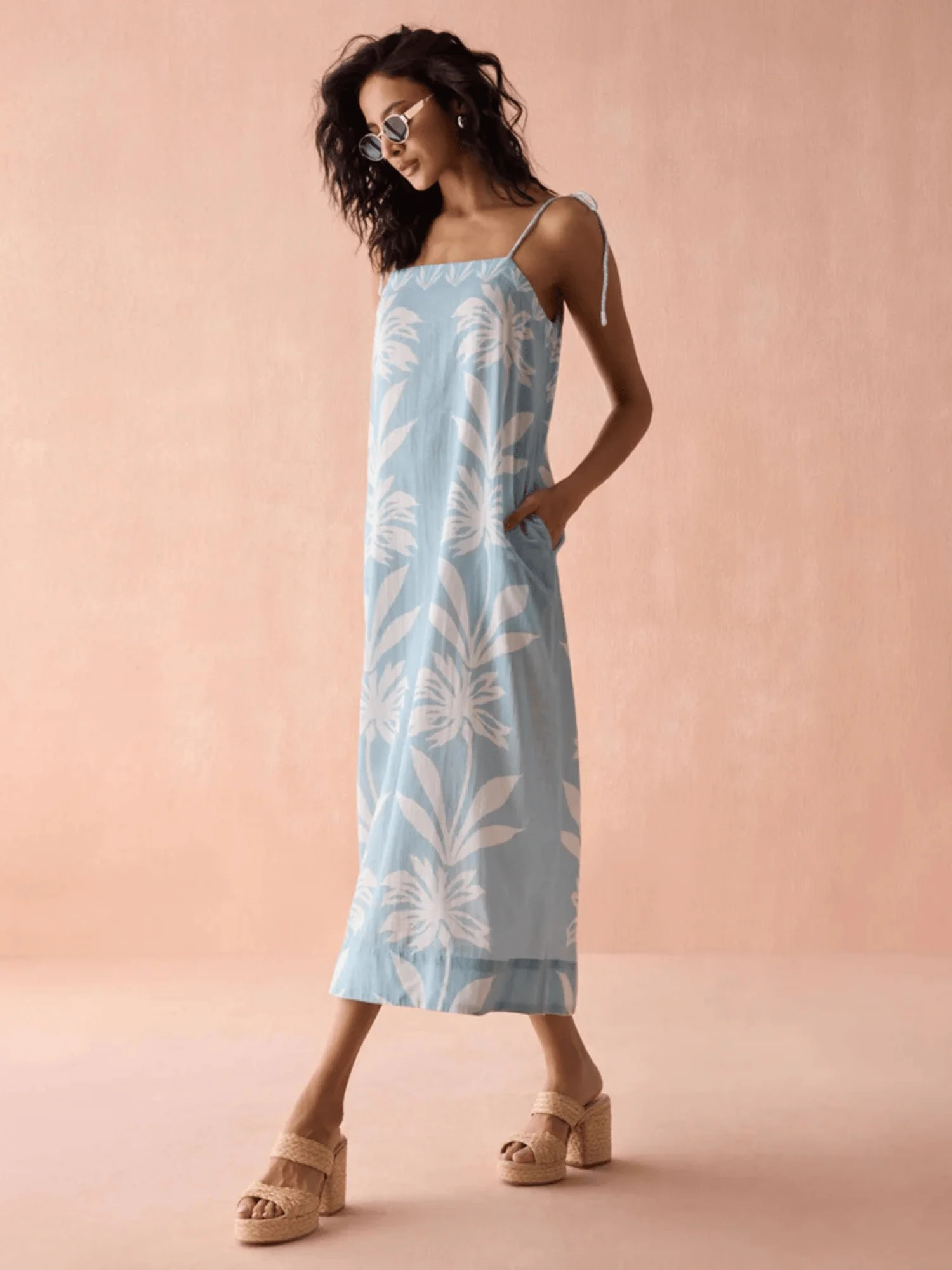 Tillie Maxi Dress in Dana Skylight | Omika | Beau & Ro