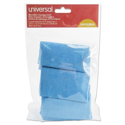 Universal Microfiber Cleaning Cloth, 12 x 12, Blue, 3/Pack | Target