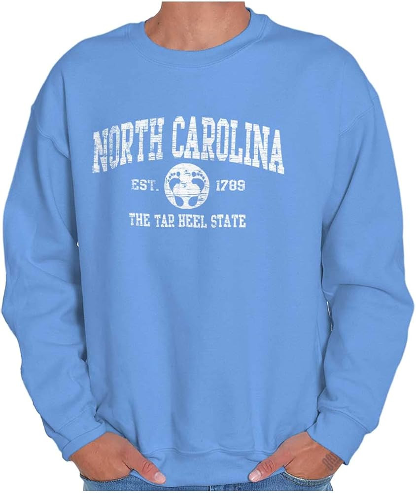 Classic Teaze North Carolina Cute Footprints Beach Sweatshirt for Men or Women | Amazon (US)
