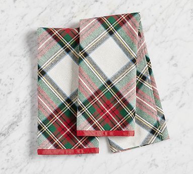Stewart Plaid Guest Towels - Set of 2 | Pottery Barn (US)