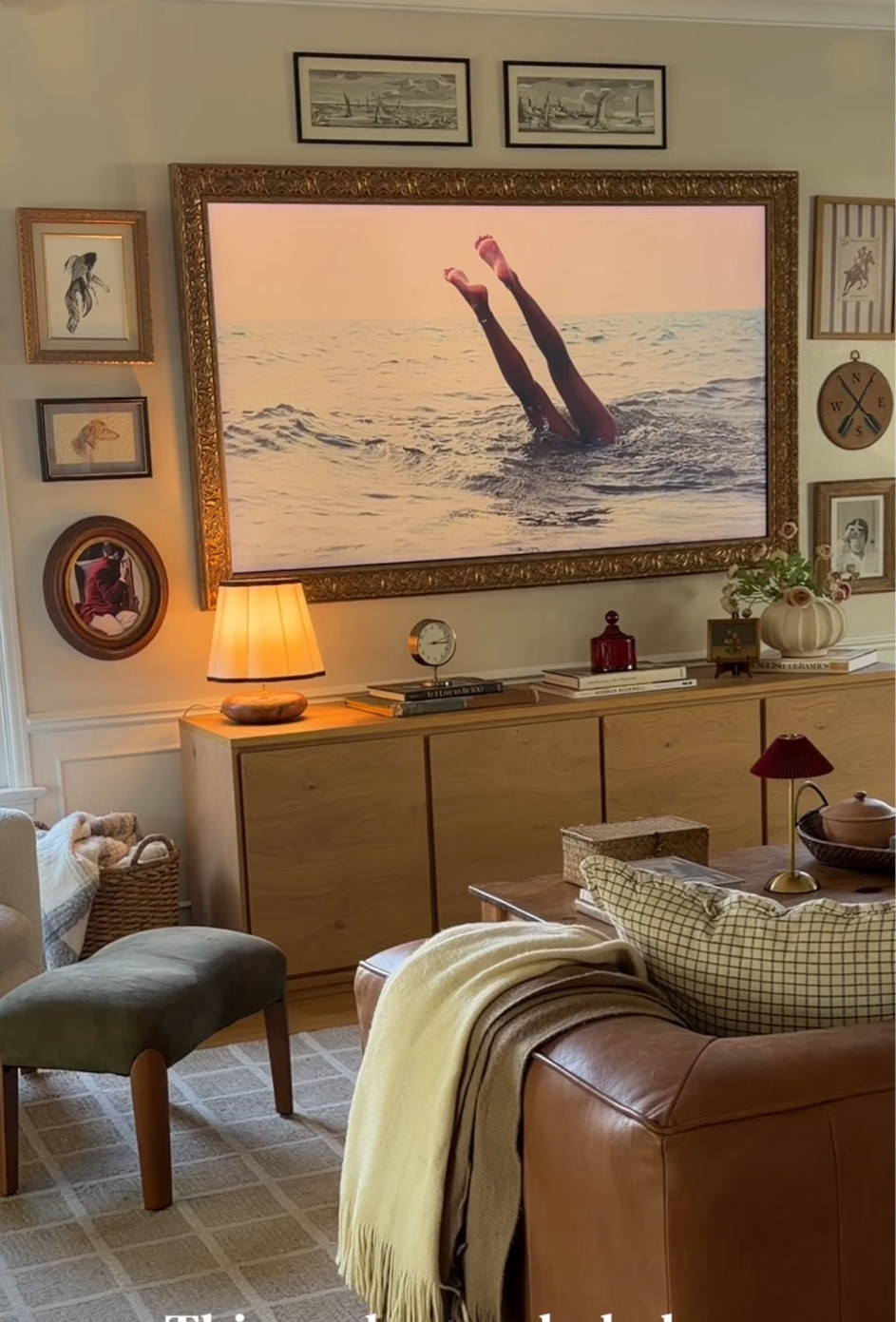 Tv, frame, rug, ottoman, media console, table

#LTKHome