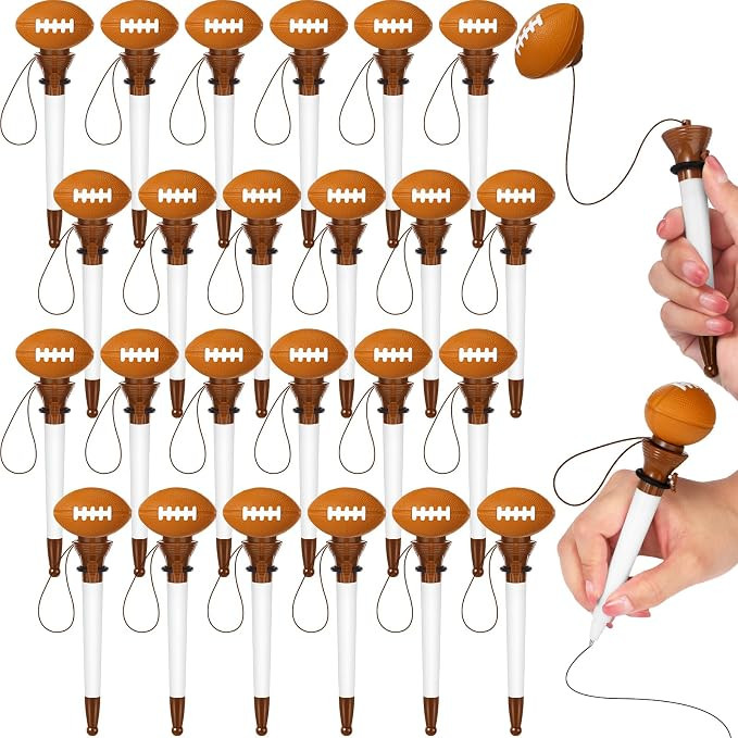 Lincia 24 Pcs Sport Funny Pen Hoop Ballpoint Pen Sports Novelty Pen Bulk Plastic Sports Soccer Ba... | Amazon (US)