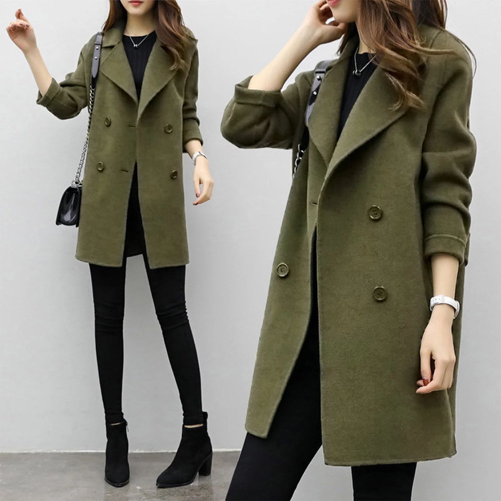 Deals 50% Off Clear! YOTAMI Women's Coats Autumn Winter Fashion Casual Jacket Casual Outwear Card... | Walmart (US)