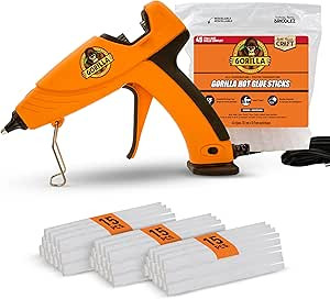 Gorilla Dual Temp Full Size Hot Glue Gun Kit with 45 Hot Glue Sticks, Precision Nozzle and Easy S... | Amazon (US)