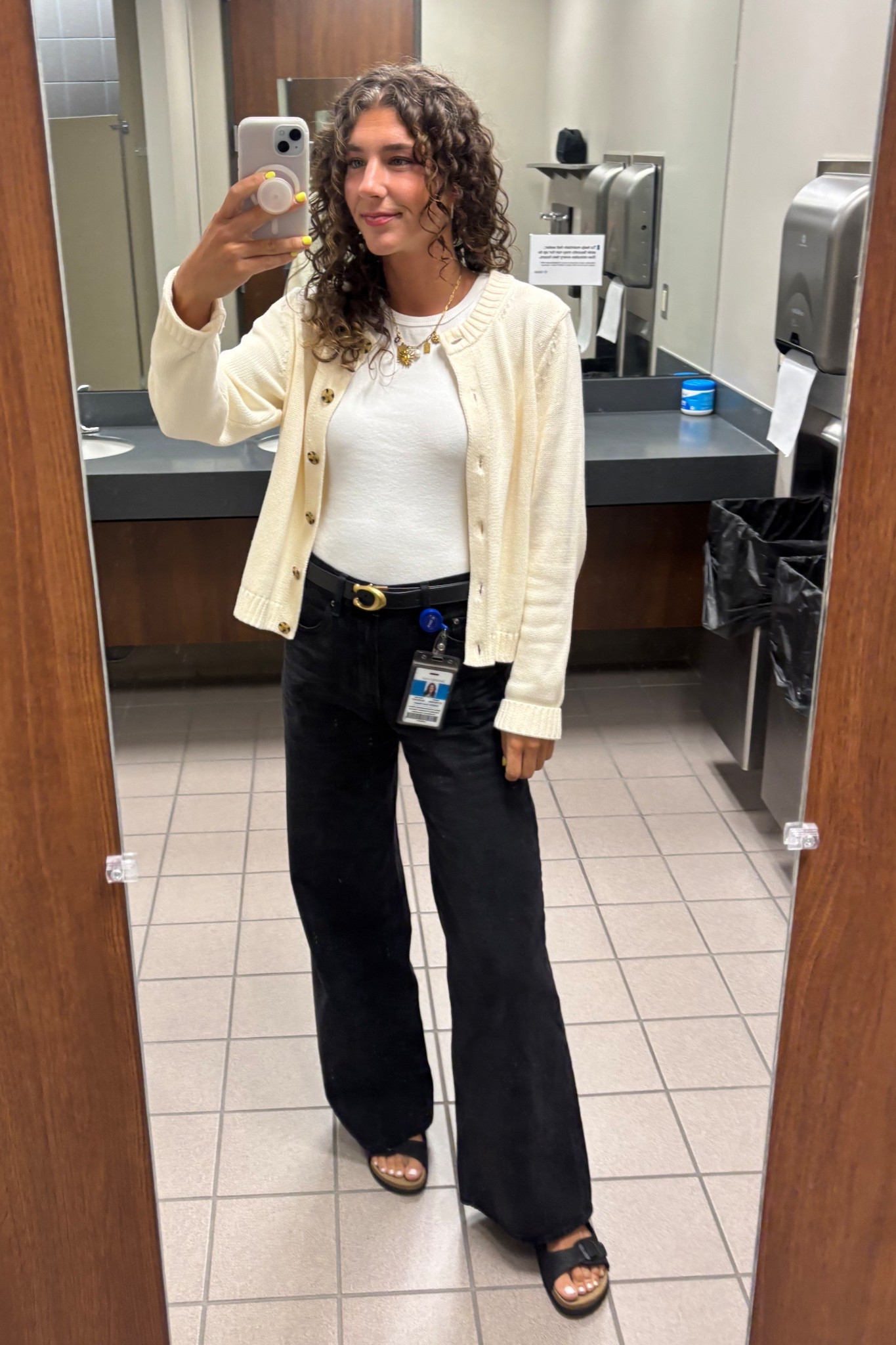 Work outfit for 8/18 and I'm OBSESSED with the high rise wide leg jeans from Abercrombie. I need them in every wash! This whole outfit😍 

#LTKStyleTip #LTKWorkwear #LTKSeasonal
