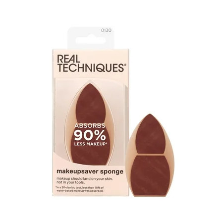 Real Techniques Makeupsaver Sponge, Makeup Sponge for Liquid Foundation & Concealer, 1 Count | Walmart (US)