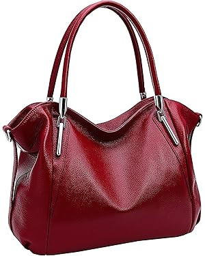 HESHE Leather Purses for Women Designer Handbags Hobo Crossbody Shoulder Bag Satchel Handbag Work... | Amazon (US)