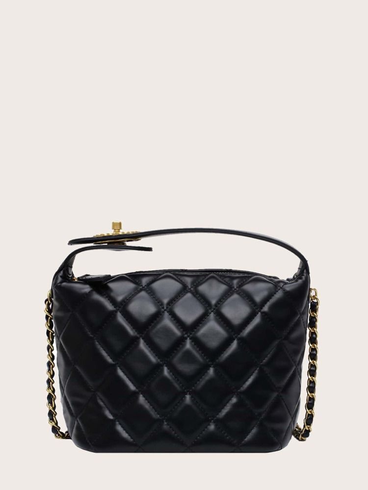 Quilted Satchel Bag | SHEIN