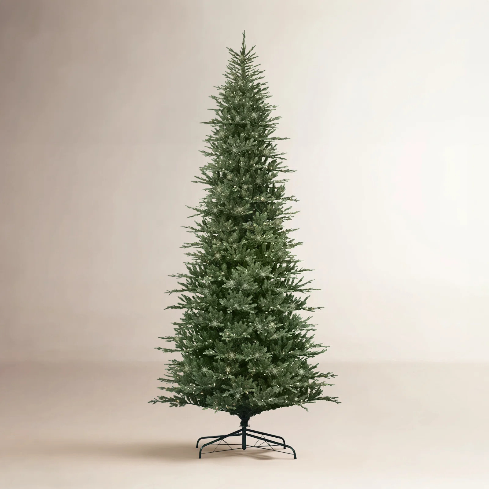 Hachmin Slender Green Realistic Artificial Fir Christmas Tree with Lights | Wayfair North America