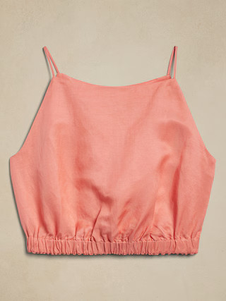 Viscose-Linen Cropped Tank | Banana Republic (US)