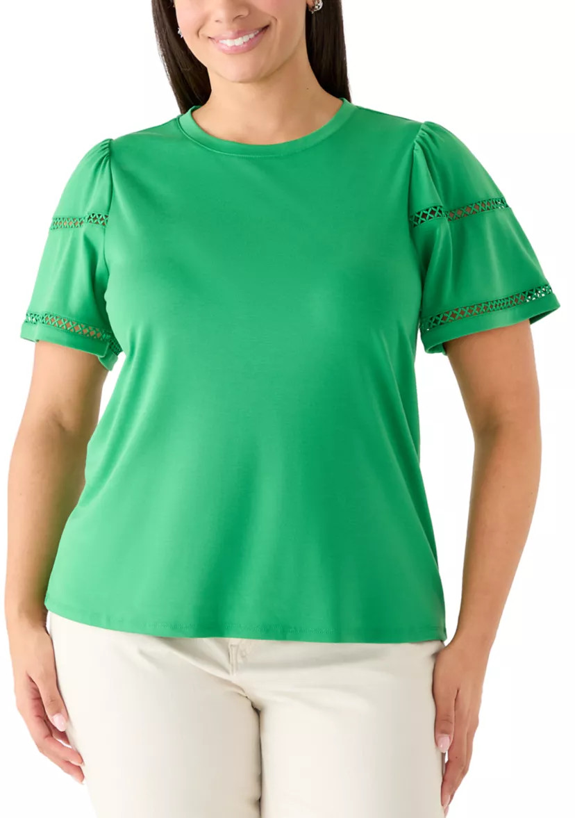 Plus Size Flutter Sleeve Knit Top | Belk
